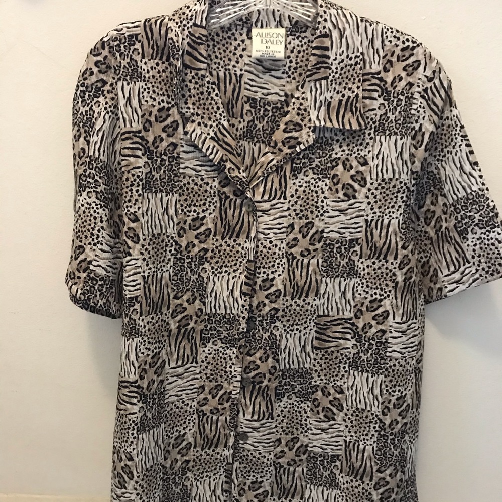 Mix leopard print shirt